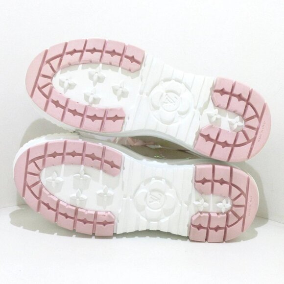 LOUIS VUITTON LV Squad Line Monogram Sneakers - White Light Pink 645-081825 - Picture 8 of 11